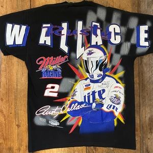 Vintage Rusty Wallace Full Graphic Pocket T-Shirt